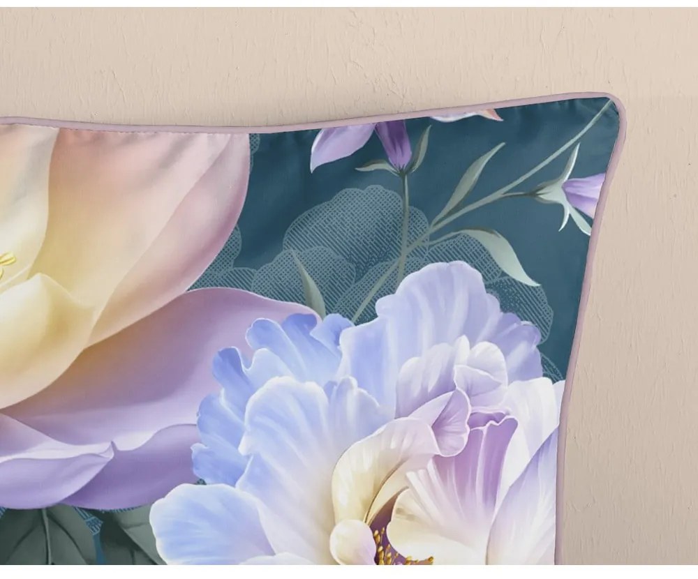 Modré obliečky na jednolôžko/predĺžené z bavlneného saténu 140x220 cm Mirery – Descanso