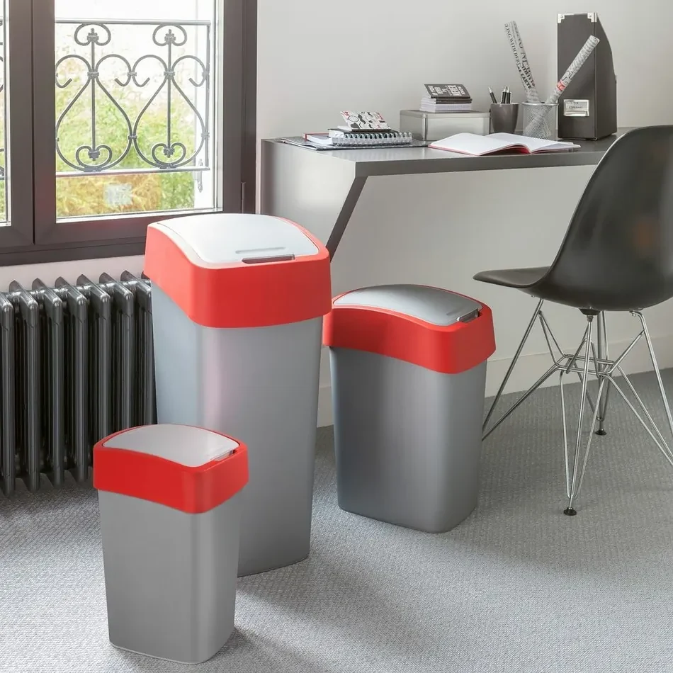 Curver Odpadkový kôš FLIP BIN 10 l, červená, 10 l