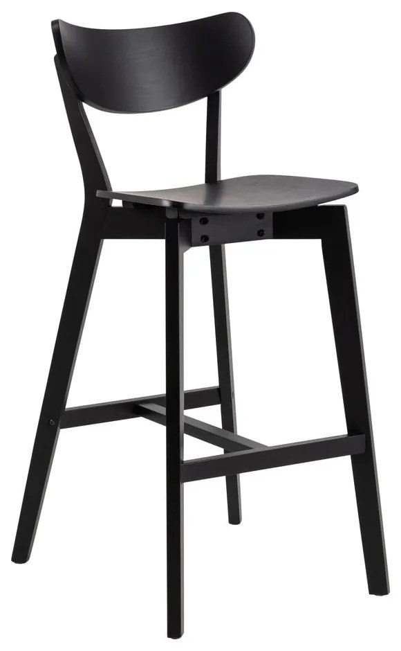 Čierne barové stoličky z kaučukového dreva v súprave 2 ks 105 cm Roxby – Actona