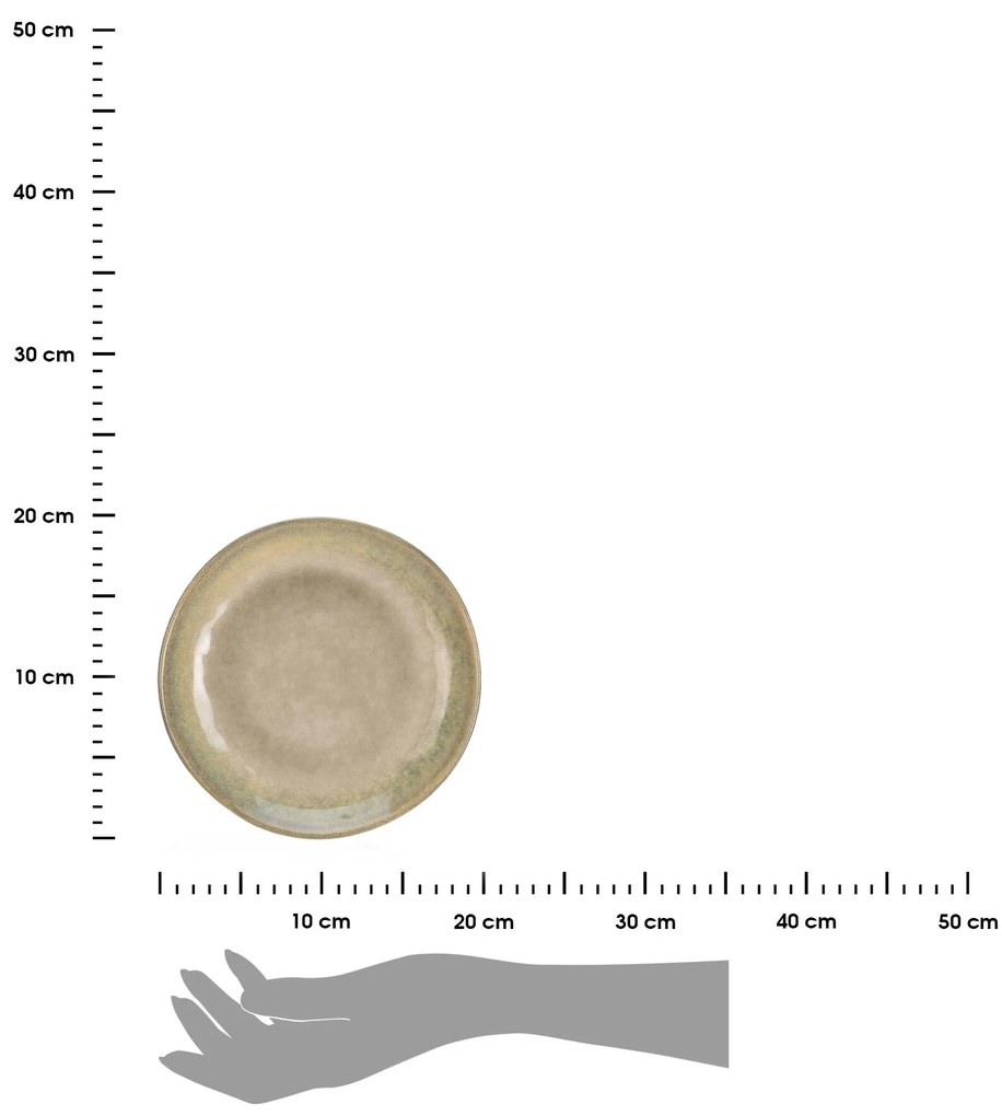 Kameninový tanier Stone, (fi) 20 cm, viacfarebný