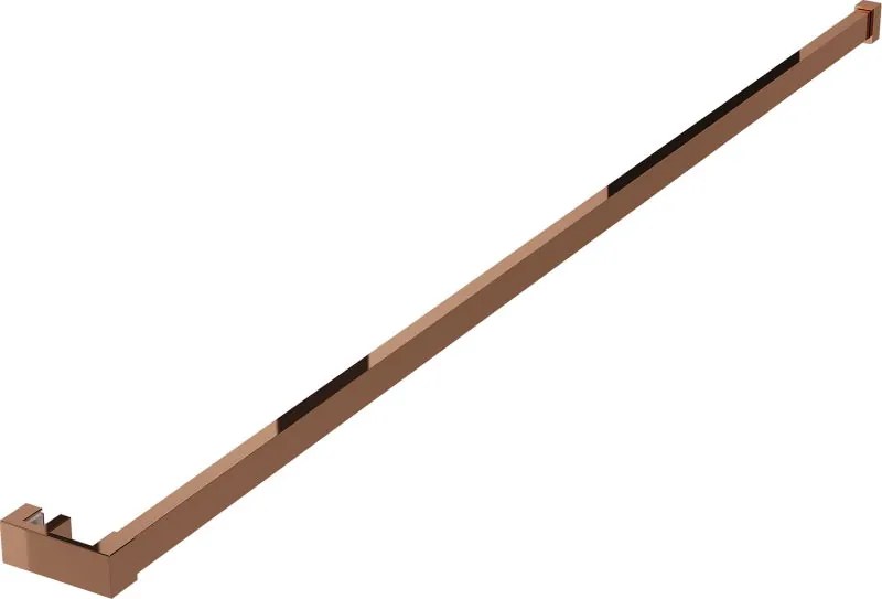 Mexen Kioto, vešiak na uteráky pre sprchovú zástenu, max. 140 cm, ružové zlato, 800-06-60