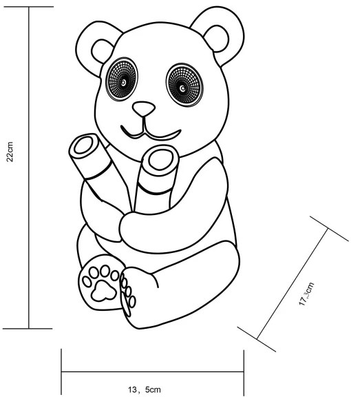 Globo 33876 - LED Solárne svietidlo SOLAR LED/0,12W/3V IP44 panda