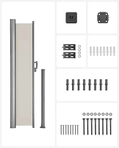 Bočná markíza 180 x 350 cm SONGMICS GSA185E