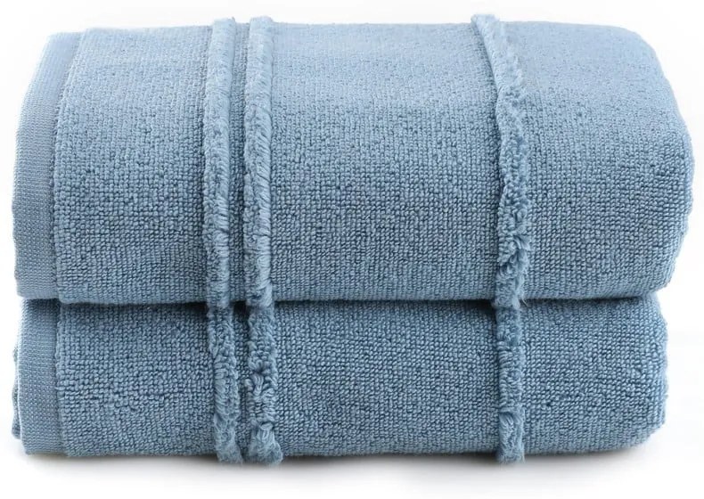 Modré froté uteráky v súprave 2 ks 50x90 cm Arden – Foutastic