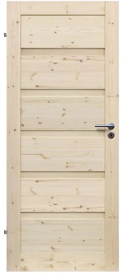 Dvere vnútorné Wezuwiusz plné 80Ľ  so sukmi nelakované zámok na kľúč