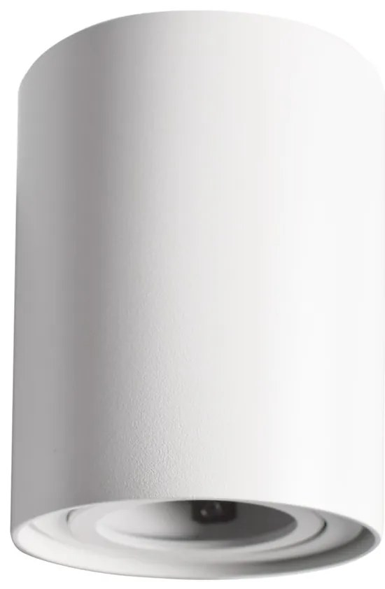 Stropné svietidlo Bima Round, 1x biele kovové tienidlo