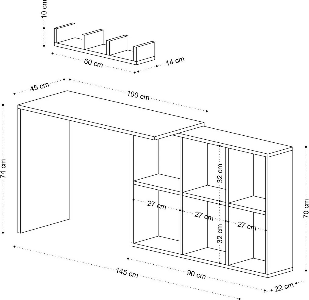 Pracovný stôl Blake Oak