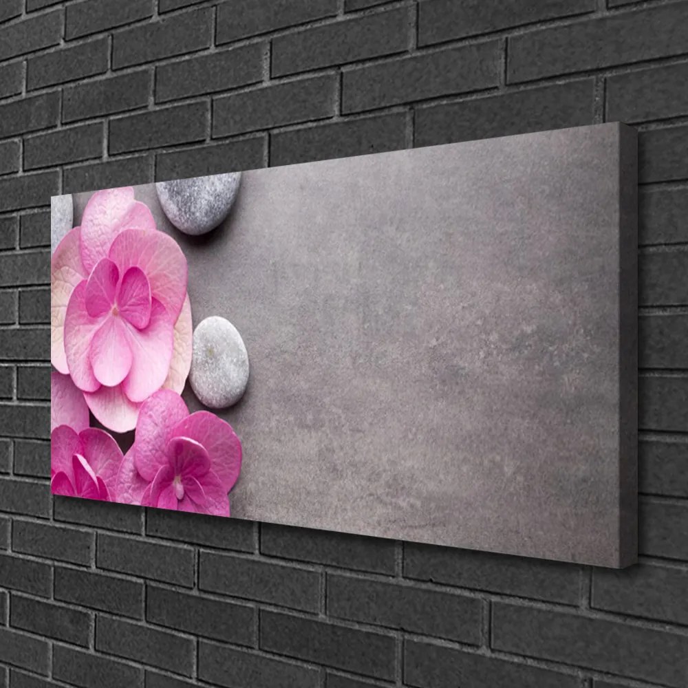 Obraz Canvas Kvety kamene zen kúpele 140x70 cm