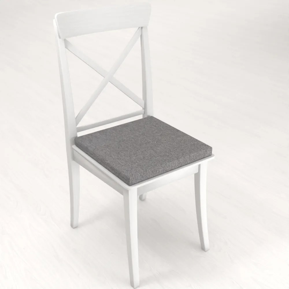 Biante Štvorcový podsedák BKT-551 Sivý režný - 38x38x3 cm