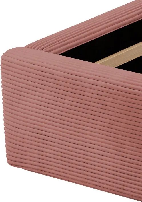 Posteľ Inez 180x200 cm, terracota štruktúrovaná látka