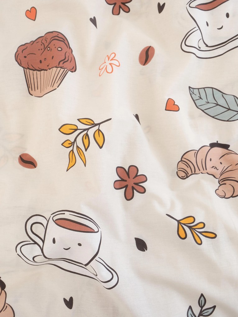 Bavlnená obliečka na vankúš Renforcé 40 × 60 cm - Jesenná káva