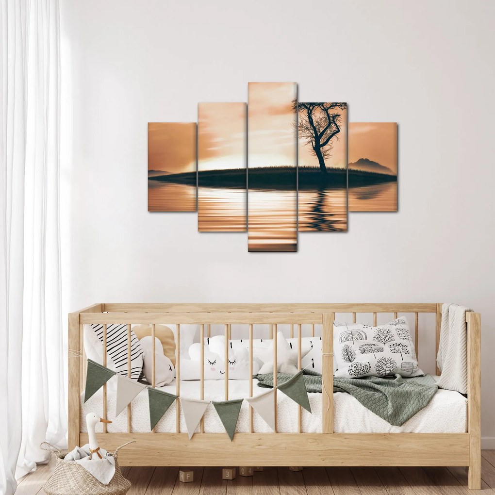 Obraz stromu na ostrove (150x105 cm)