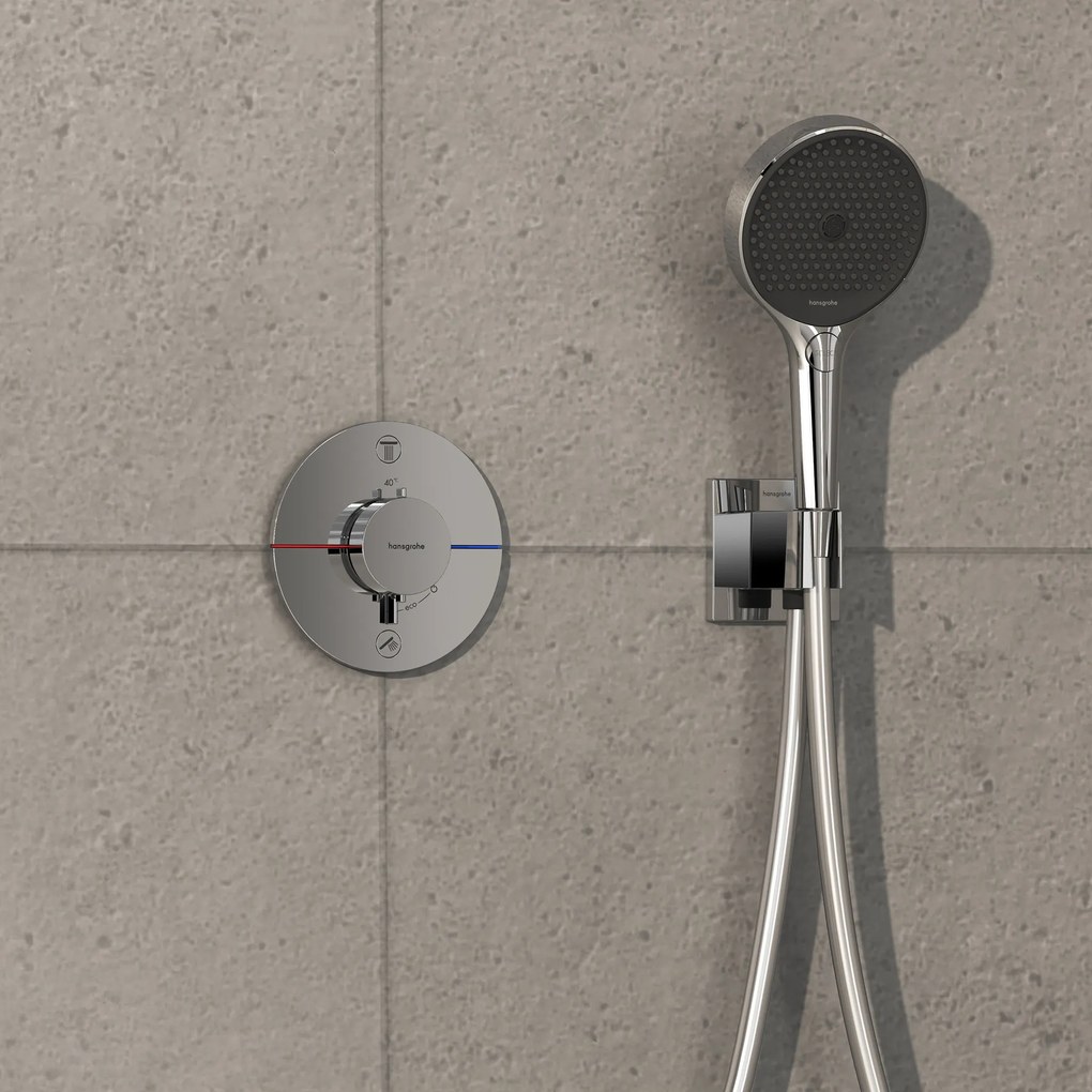 Hansgrohe ShowerSelect Comfort S, termostat pod omietku pre 2 spotrebiče s EN1717, chrómová, HAN-15556000