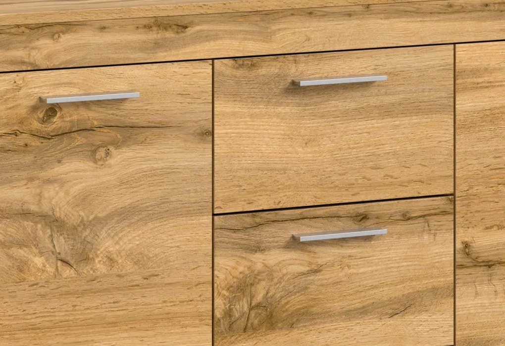 Komoda so zásuvkami Jana, 125 cm, dub wotan