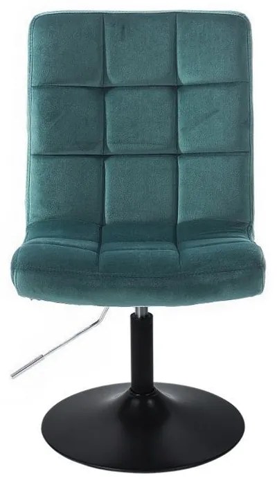 LuxuryForm DESIGN Stolička TOLEDO VELUR na čiernom tanieri - zelená