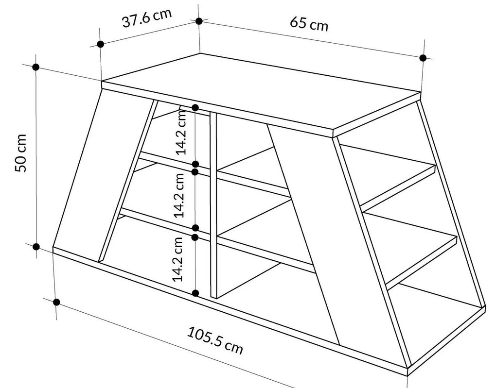Botník (skrinka na topánky) Dubeki 1 (dub + biela). Akcia -18%. Vlastná spoľahlivá doprava až k Vám domov. 1094604