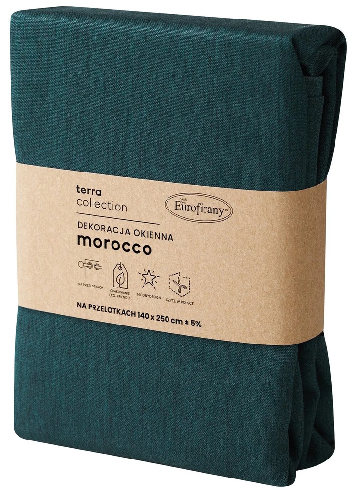 ZATEMŇOVACÍ ZÁVES NA KRÚŽKOCH TERRA COLLECTION MOROCCO 140X250 CM TYRKYSOVÁ