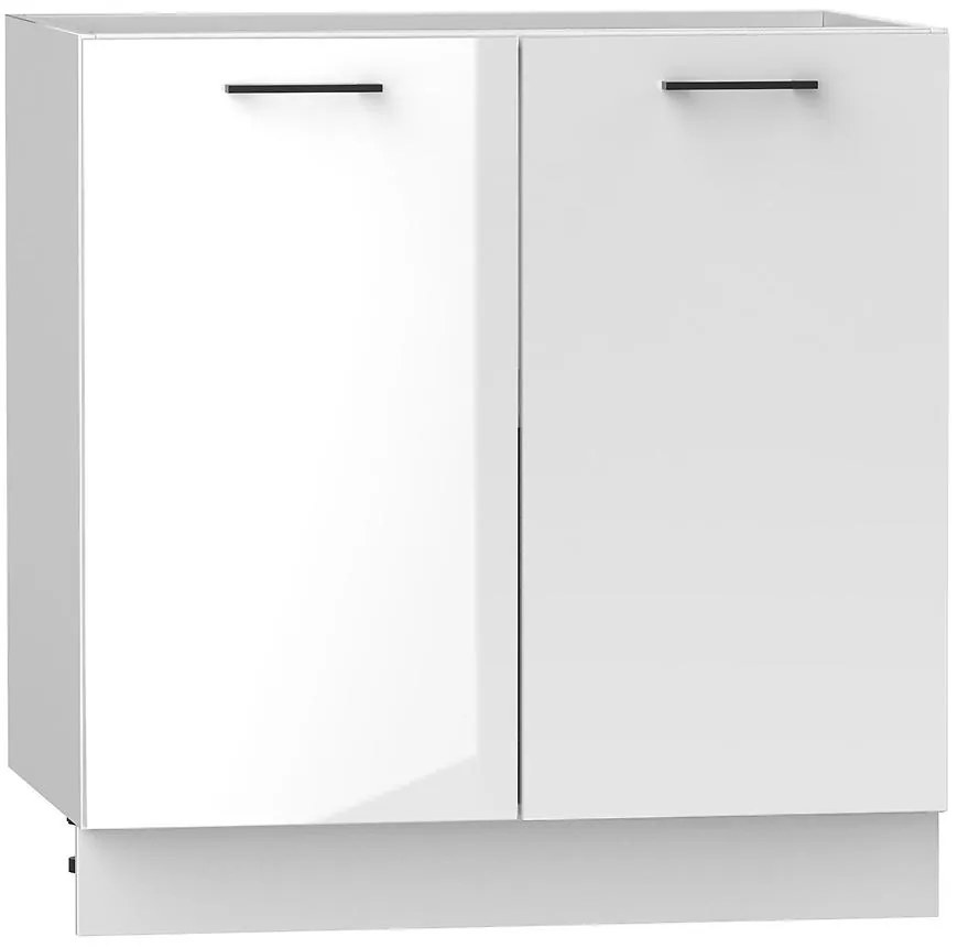 Kuchynská skrinka Oscar D80 biely lesk/biela