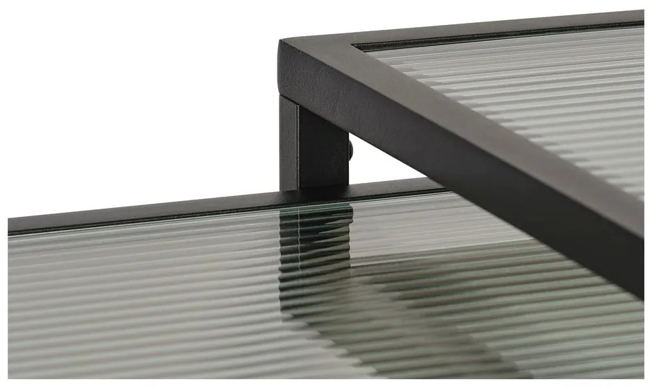 Čierne sklenené konferenčné stolíky v súprave 2 ks 60x60 cm Bronco – Unique Furniture