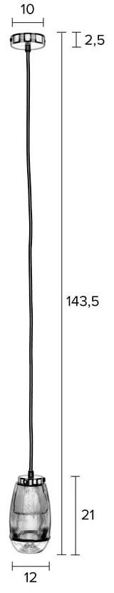 Závesné svietidlo v zlatej farbe so skleneným tienidlom ø 12 cm Robin - White Label