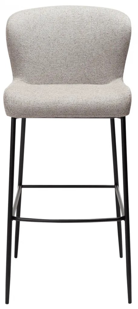 GLAM ČALÚNENÁ BAROVÁ STOLIČKA pebble earth/black