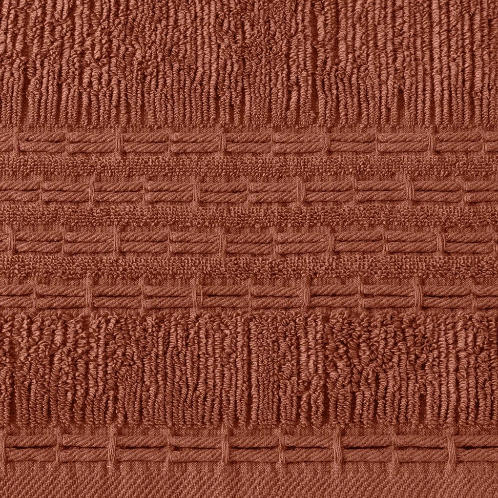 BAVLNENÝ UTERÁK ROMEO 50X90 CM TEHLOVÁ