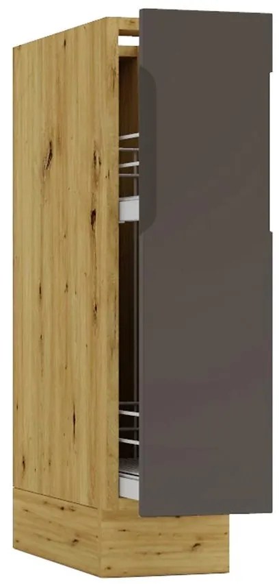 Kuchynská skrinka Cosmo Isabel D20 Cargo+Kôš Mocca Grey/Dub Artisan