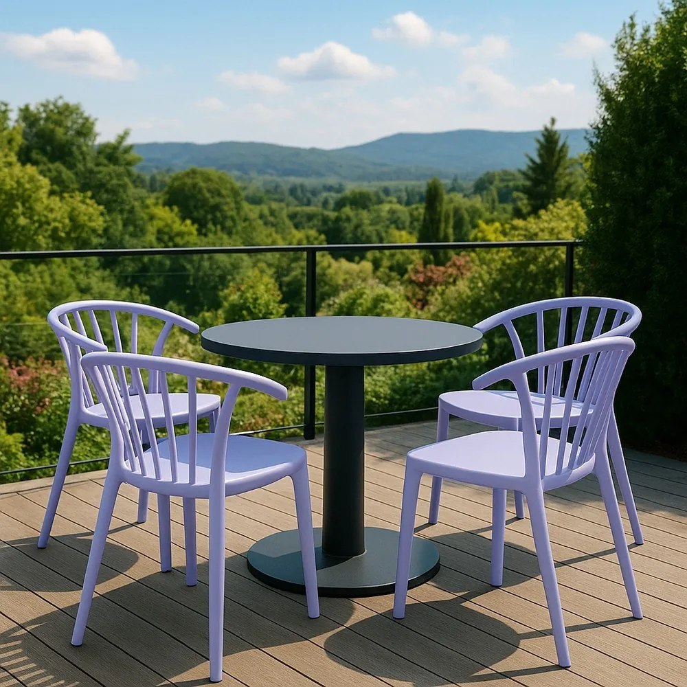 Plastová záhradná stolička v levanduľovej farbe Capri – Bonami Essentials