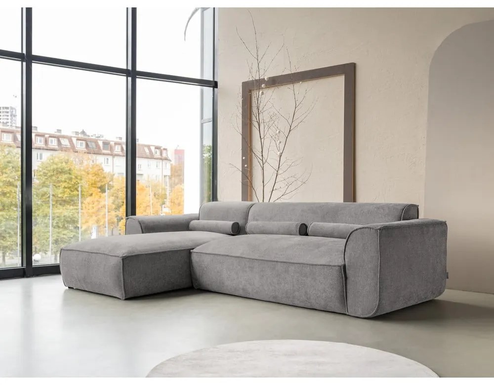 Svetlosivá rohová pohovka (ľavý roh) Flex Felix – Miuform