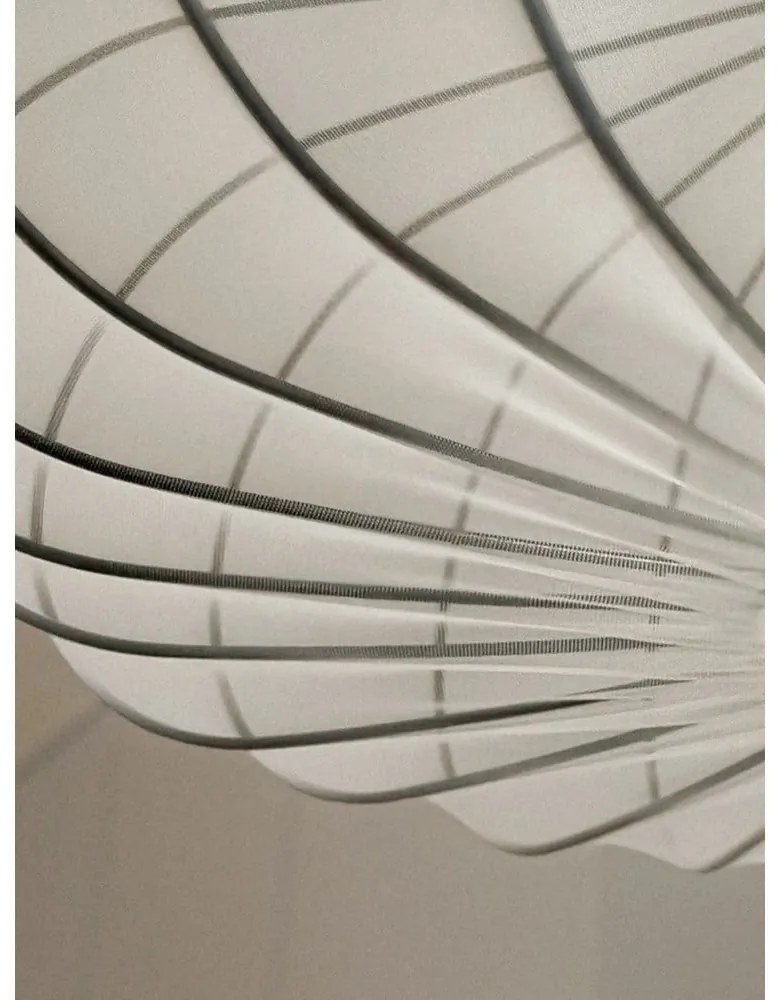 Biele závesné svietidlo s textilným tienidlom ø 52 cm Mellow – Candellux Lighting