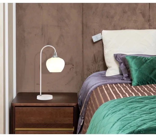 Globo 15548TW - Stolná lampa MAXY 1xE27/40W/230V biela