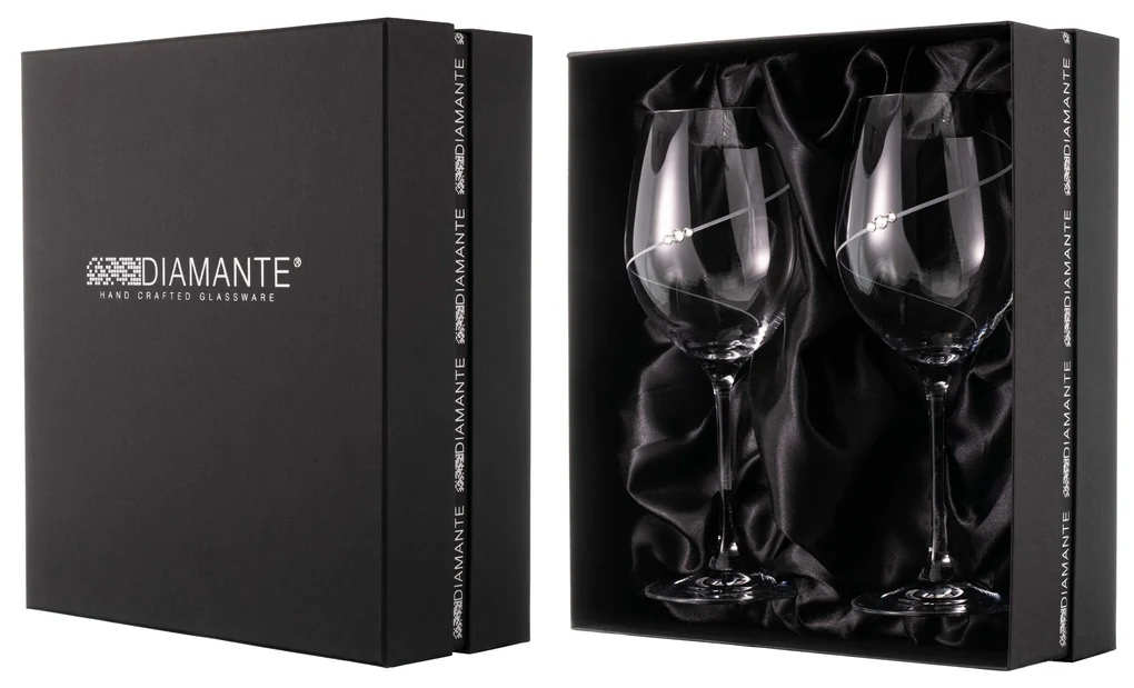 Diamante poháre na víno Silhouette City s kamienkami Swarovski 470 ml 2KS