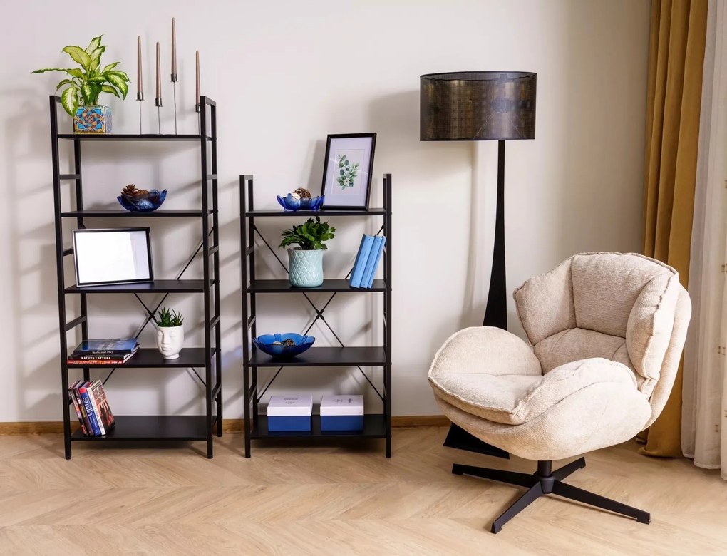 Regál Loftys R4 60 cm čierny