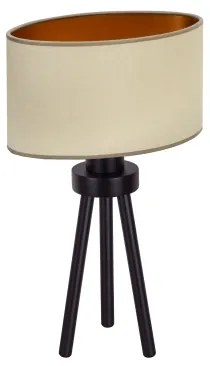 Duolla - Stolná lampa OVAL VEGAN 1xE27/15W/230V pr. 30 cm béžová