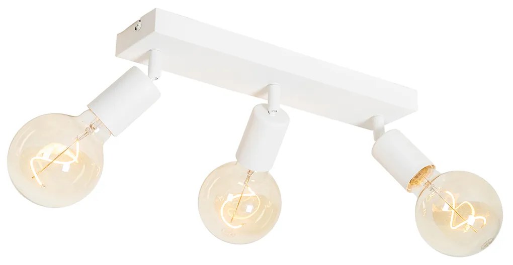 Moderné bodové svetlo biele obdĺžnikové 3-svetlo - Facil