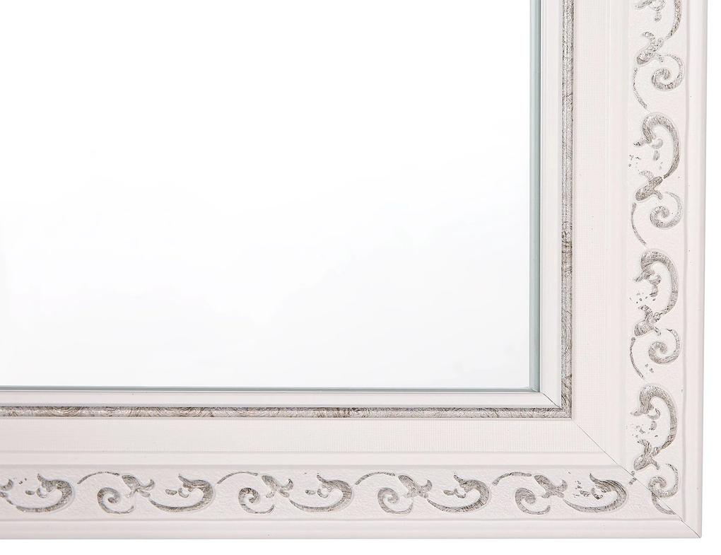 Nástenné zrkadlo 50 x 130 cm biele/strieborné MAULEON Beliani
