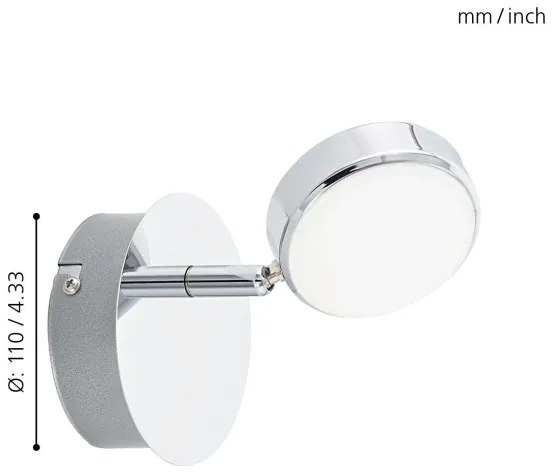 Eglo 95628 - LED Bodové svietidlo SALTO 1xLED/5,4W/230V