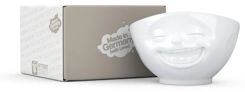 Biela porcelánová smejúca sa miska 58products