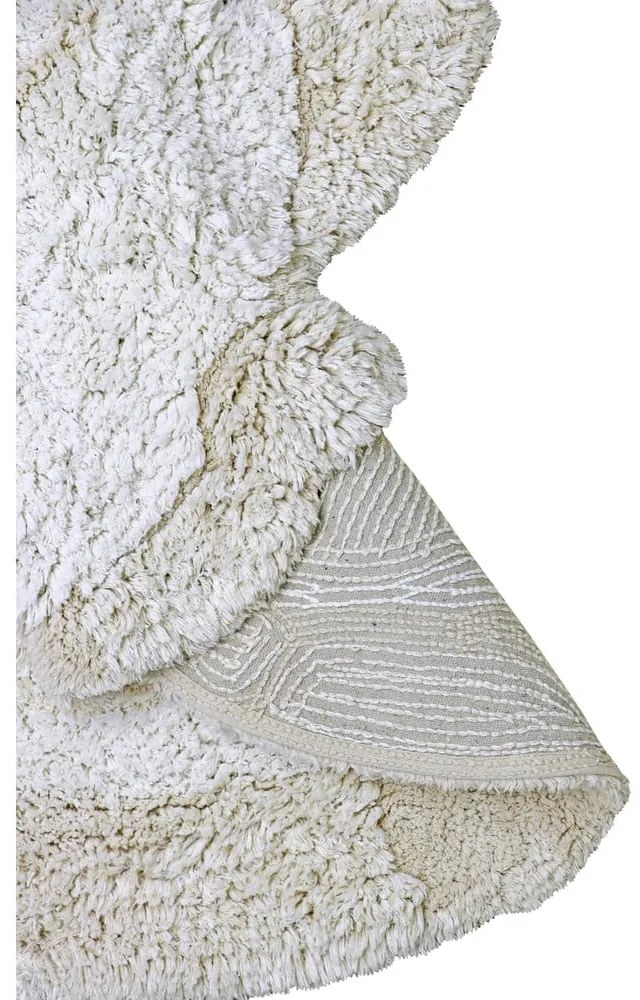 Svetlosivý prateľný ručne tkaný bavlnený detský koberec 130x135 cm Bunny – Lorena Canals