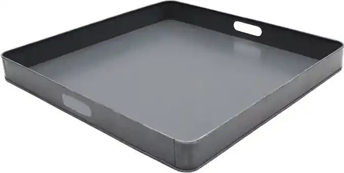 Sivý kovový servírovací podnos LABEL51, 60 x 60 cm | Biano