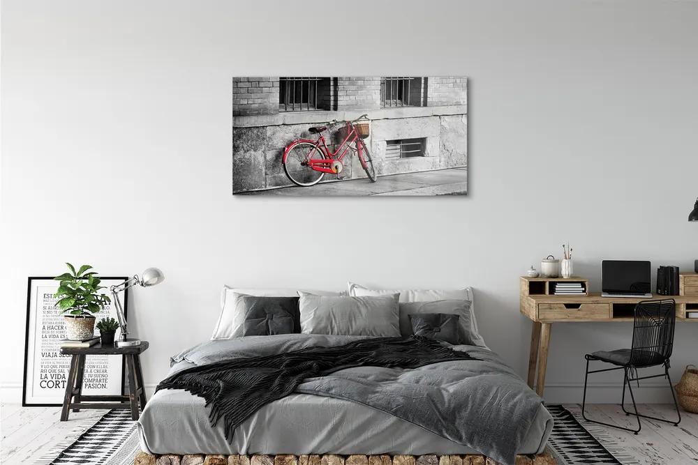 Obraz plexi Červené koleso s košíkom 125x50 cm