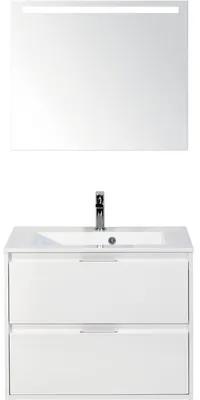 Kúpeľňová zostava Sanox Porto mramor zrkadlo 70 cm biela s LED