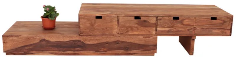 TV stolík 260x40x60 indický masív palisander Orech