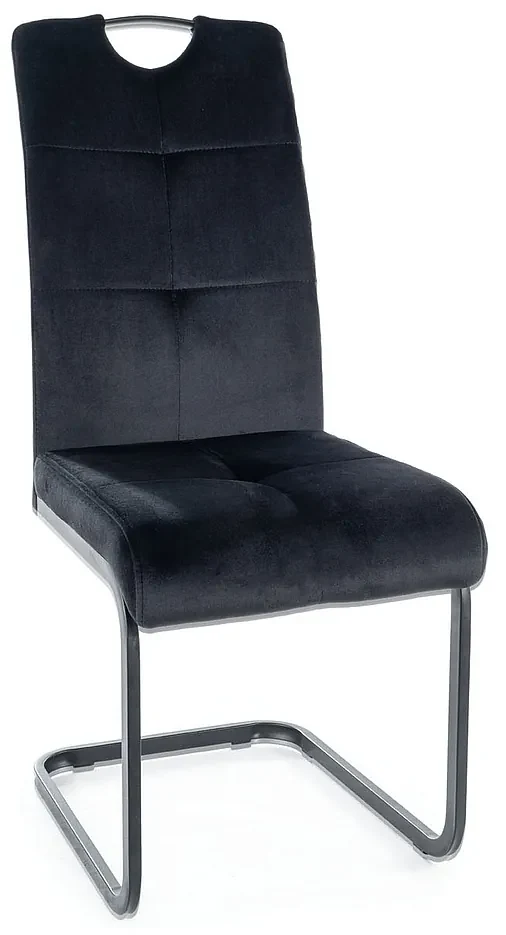 Jedálenská stolička Axo Velvet, čierna