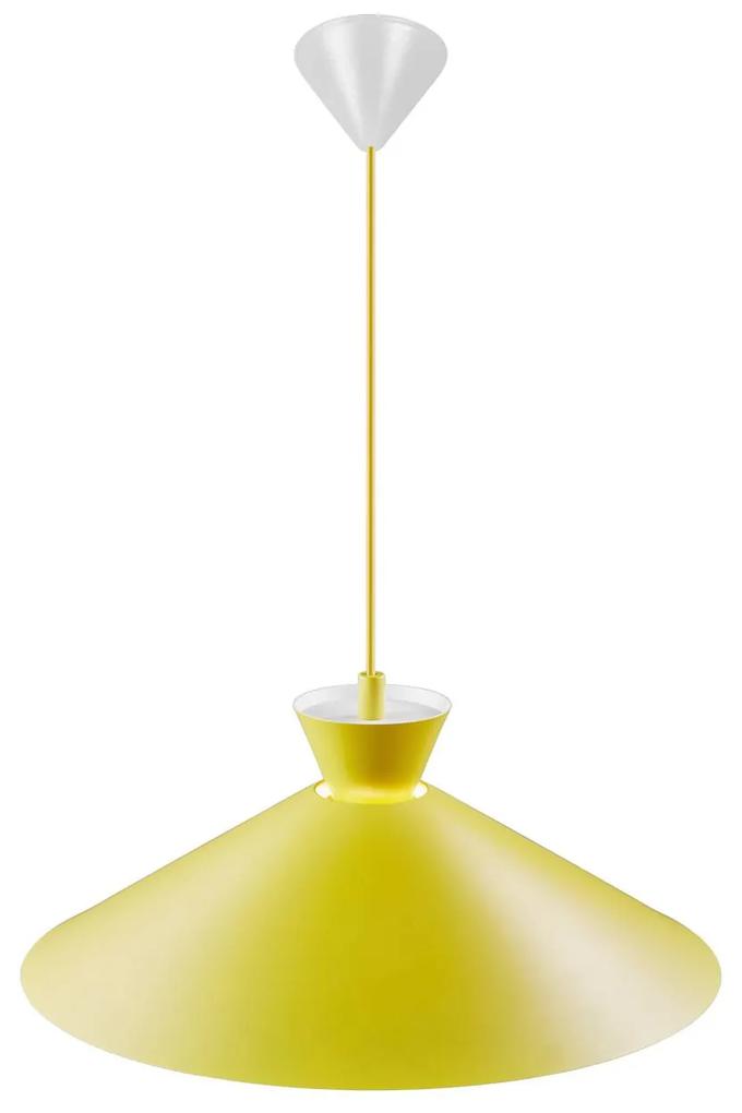 Závesné svietidlo Dial kovové tienidlo žltá Ø 45cm