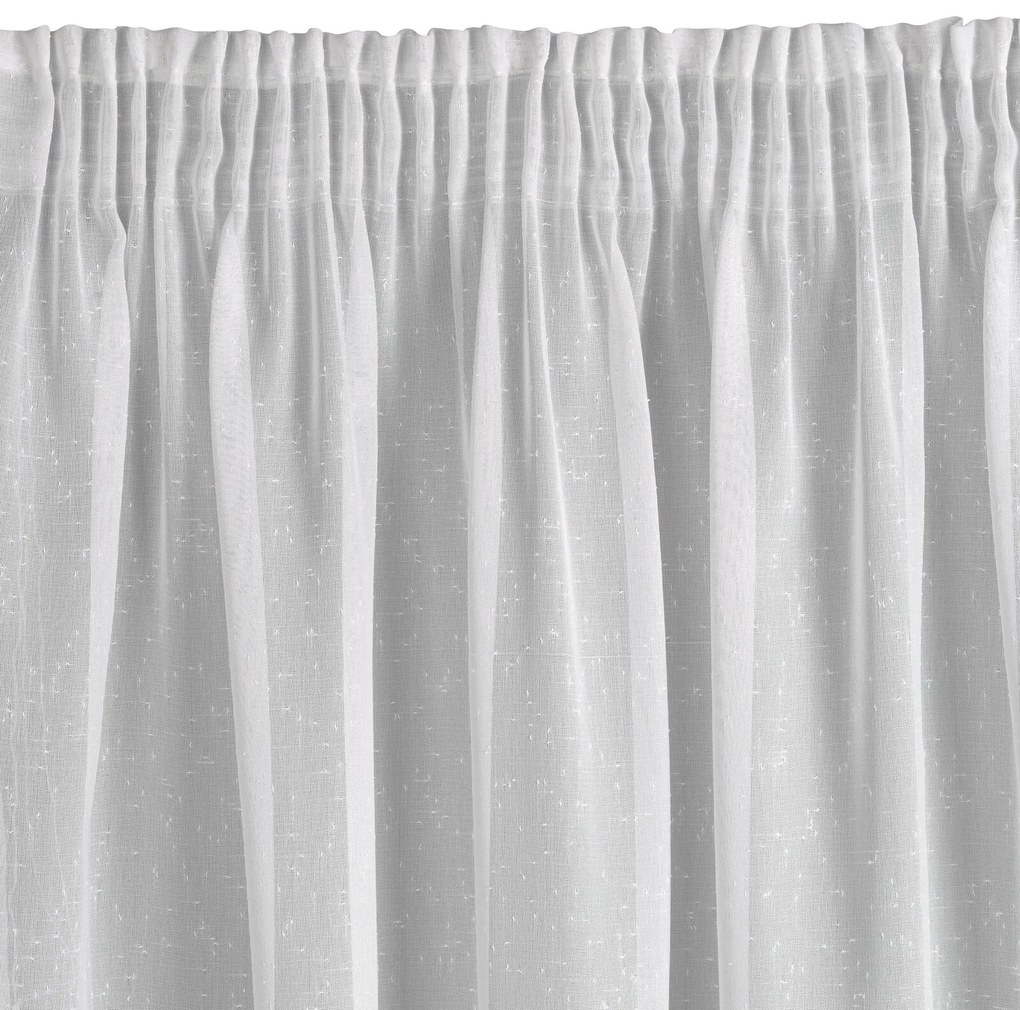 ZÁCLONA NA PÁSKE ANGELA 400X145 CM BIELA