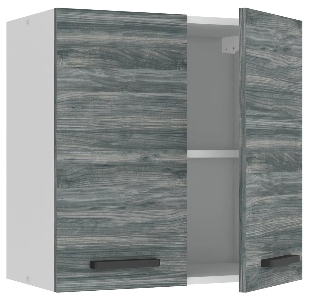 Kuchynská skrinka Belini Premium Full Version horná 60 cm šedý antracit Glamour Wood