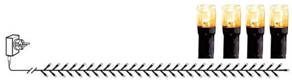 Eglo 410817 - LED vonkajšia vianočná reťaz GOLDEN 1200xLED 29m IP44 teplá biela