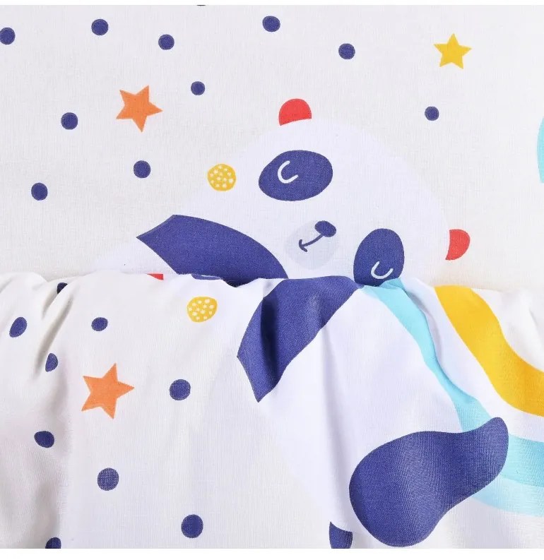 Obliečky detské Pandy biele EMI, Detský set 90x130 + 45x65