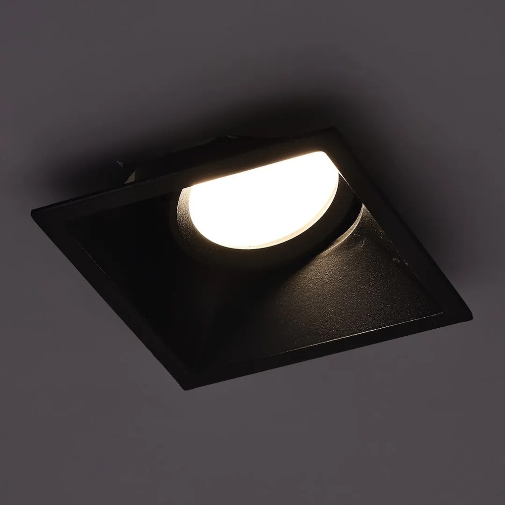 Podhľadové svietidlo Square3, 1x čierne kovové tienidlo, (možnosť polohovania), b